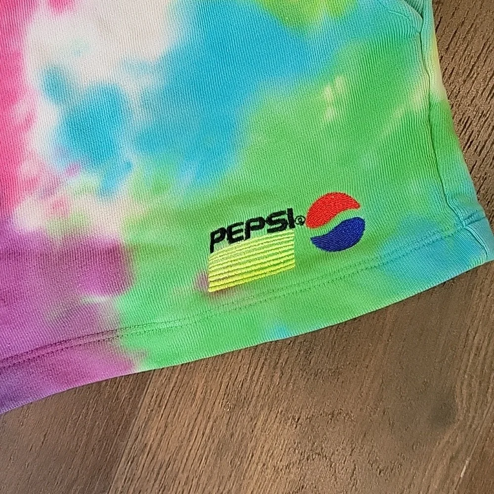 Forever 21 Pepsi rainbow tie dye small shorts - Picture 2 of 6